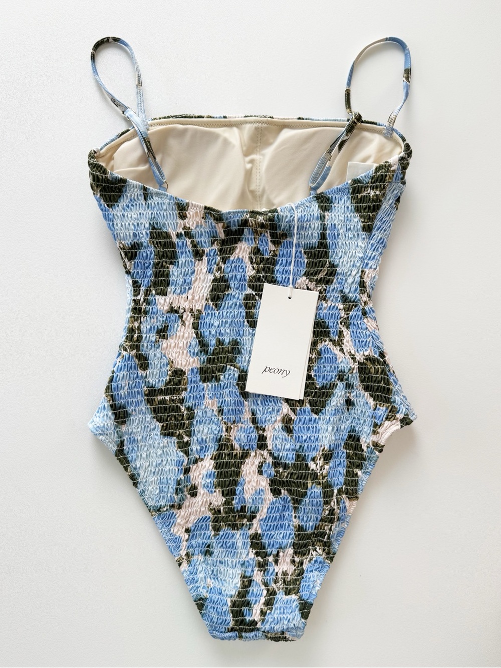 Free People x Peony Shirred One-Piece Swimsuit | NWT - Picture 4 of 9